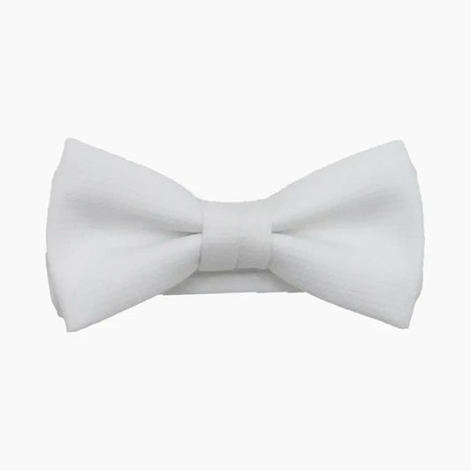 White pique bowtie