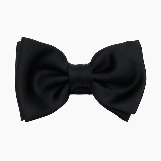 Black satin bowtie