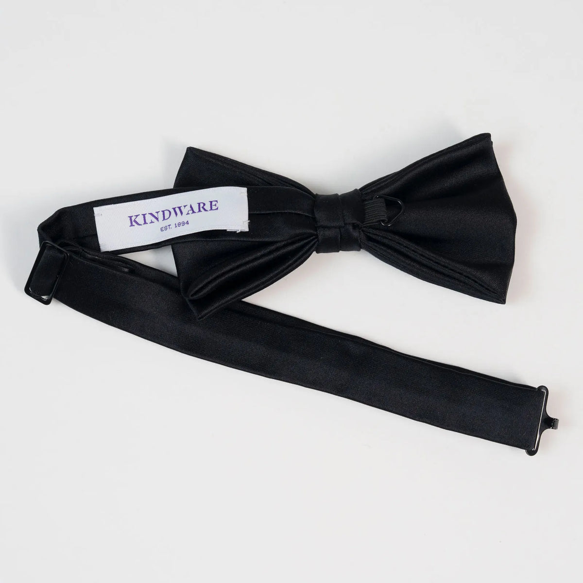 Black satin bowtie