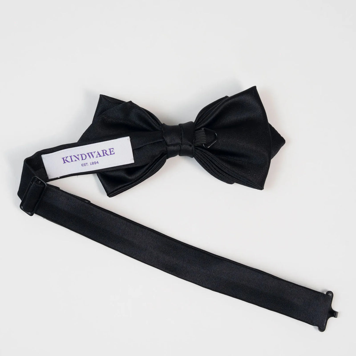 Black satin bowtie