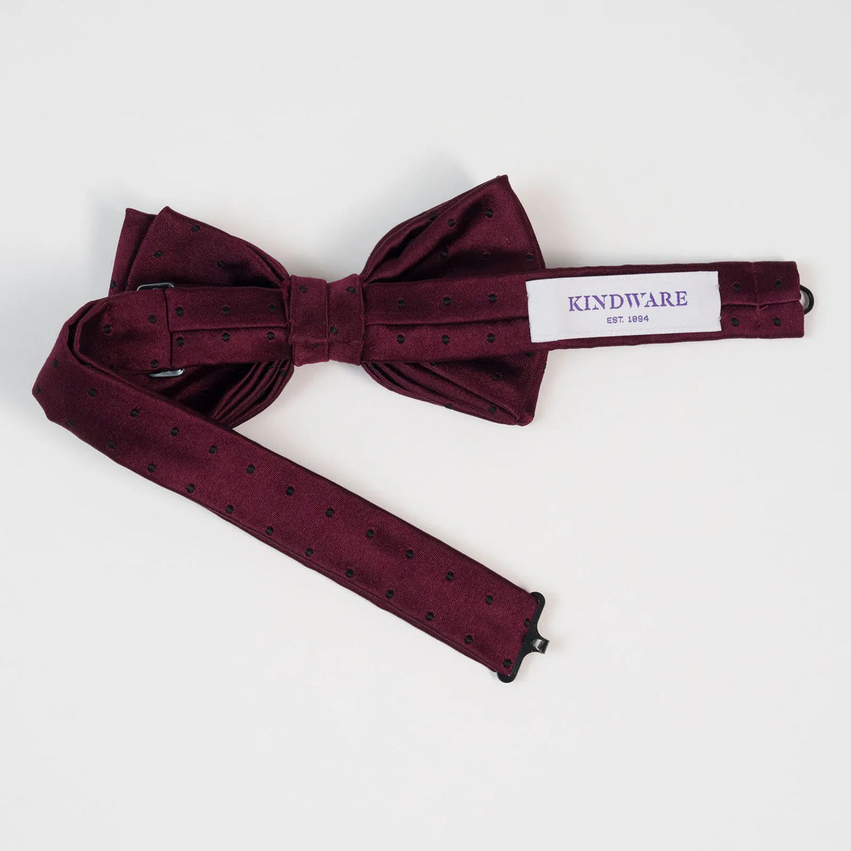 Black satin bowtie