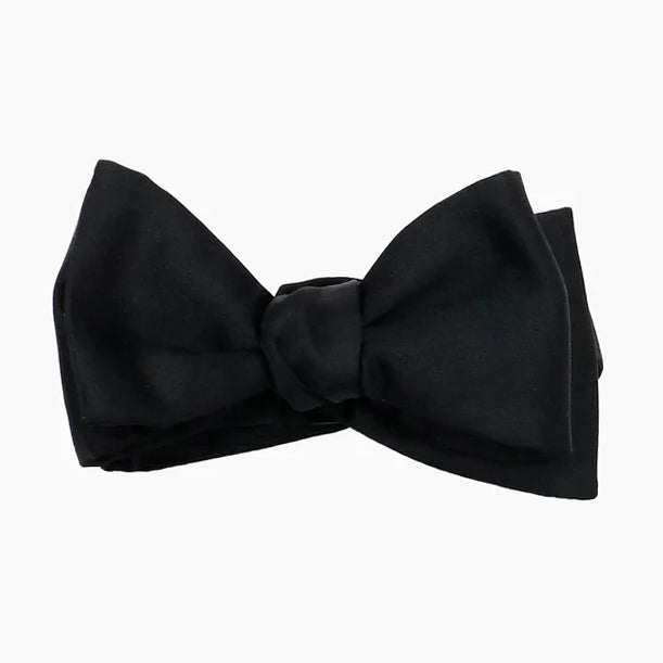 黒ボウタイ サテン 手結び